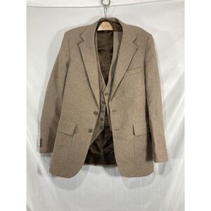 Vintage 70's Levi ACTION SUIT With Vest Blazer Sportcoat Mens USA Made Sz 38